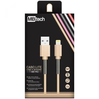 Cabo Carregador Lite USB Iphone 1m