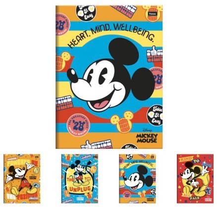 Caderno Brochura 1/4 Folhas Mickey Vintage
