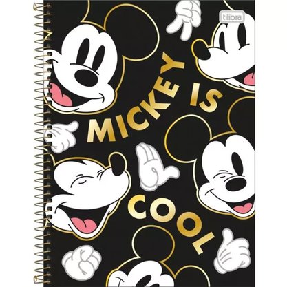 Caderno Espiral 1 Matéria 80 Folhas Mickey