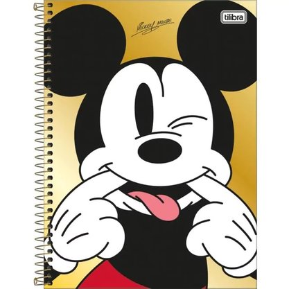 Caderno Espiral 1 Matéria 80 Folhas Mickey
