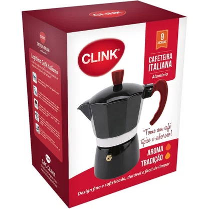 Cafeteira Italiana 9 Xícara Preta 450 ml
