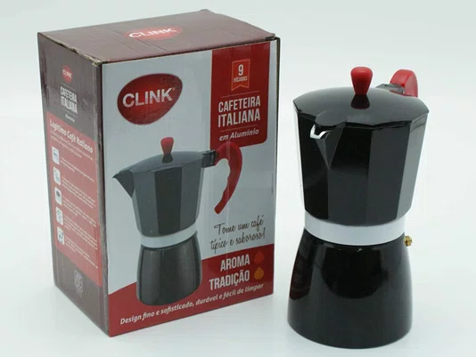 Cafeteira Italiana 9 Xícara Preta 450 ml