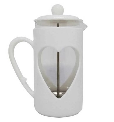 Cafeteira Prensa Francesa De Vidro Coração 660ml
