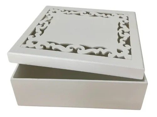 Caixa MDF Branca Coração