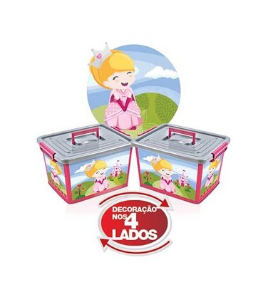 Caixa Organizadora Menina 30L Rosa