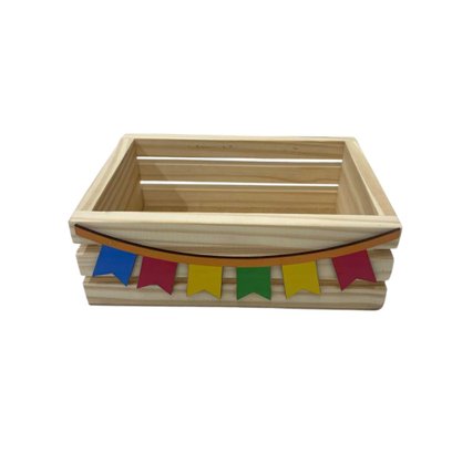 Caixote Decorativo MDF Festa Junina 21cm