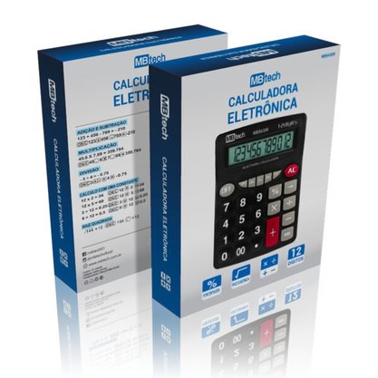 Calculadora De Mesa A Pilha 12 Dígitos