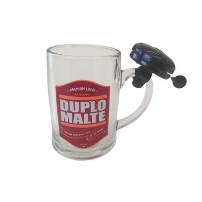 Caneca Chopp Com Sino 400ml Duplo Malte