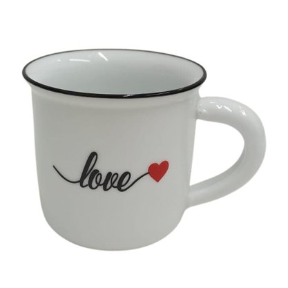 Caneca Decorativa Porcelana 140ml Interponte