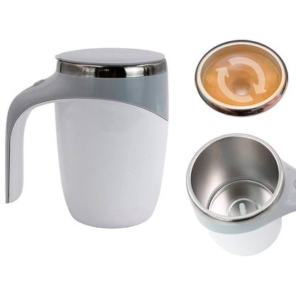 Caneca Misturadora Com Tampa E Bateria 380ml Inox