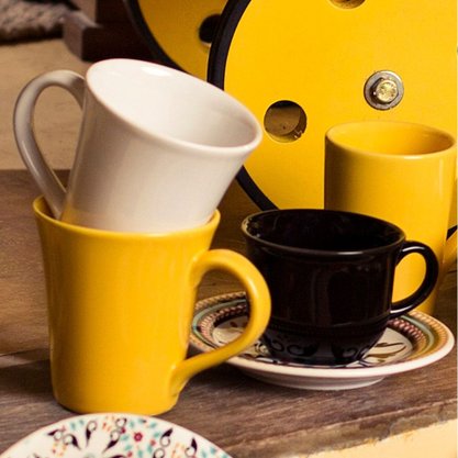 Caneca Tulipa 330ml Branca Oxford