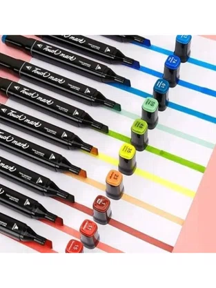 Caneta Marcador Touch Twin Marker 48 Cores Ponta Dupla