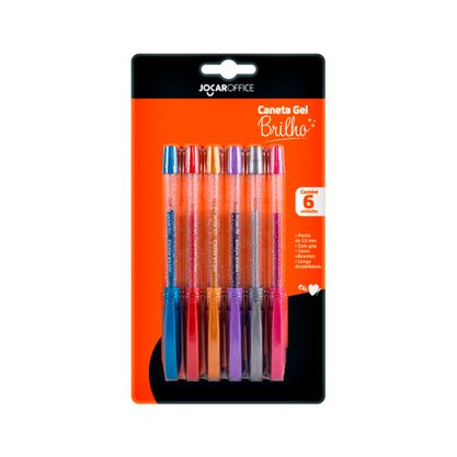 Caneta Ponta Média 1.0mm Gel Com Brilho