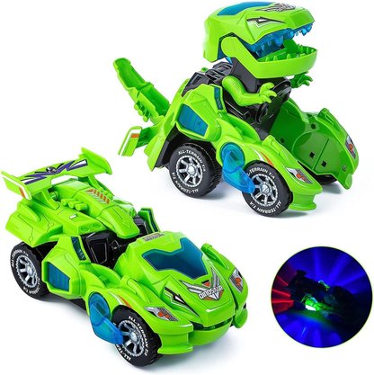 Carro Transforme Dinossauro De Combate Som Colors A Pilha