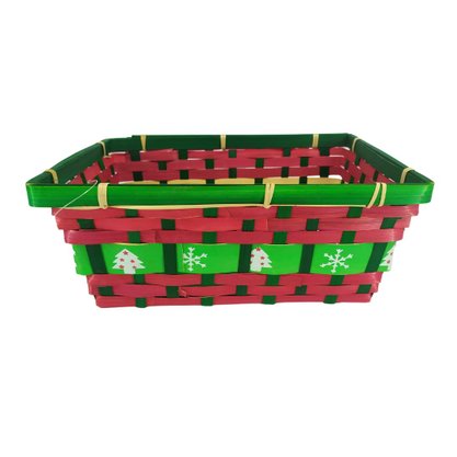 Cesto Bambu Decoração Natal