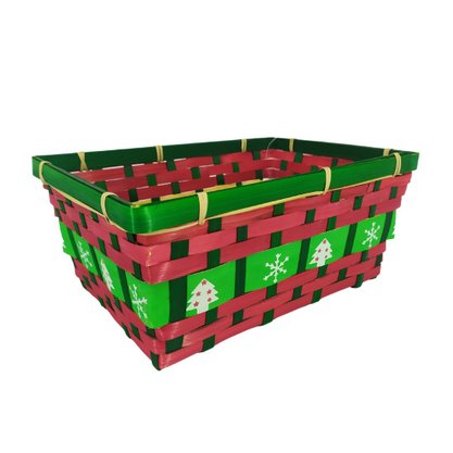 Cesto Bambu Decoração Natal