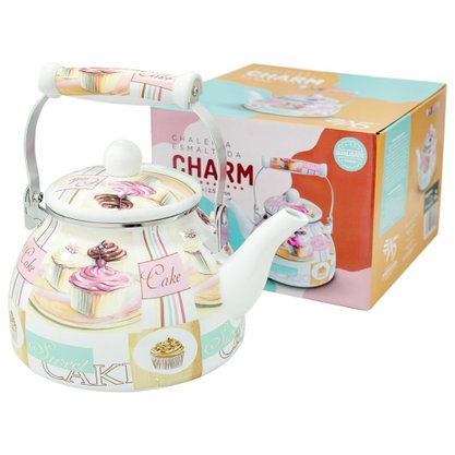 Chaleira Esmaltada Charm Cake 2,5L Sem Apito