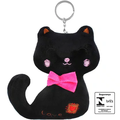 Chaveiro De Pelúcia Gatinho 13 CM