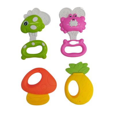 Chocalho Infantil Encantado Plástico 4 Peças