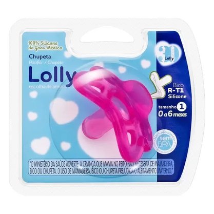 Chupeta 100% Silicone Rosa
