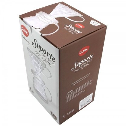 Coador Café Com Suporte Vidro 650ml Clink