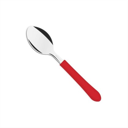 Colher De Chá Inox Leme Tramontina Vermelho