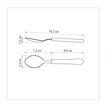 Colher De Mesa Inox Leme Vermelho