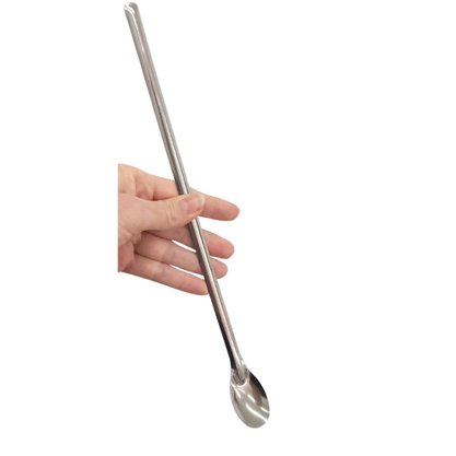Colher Longa Em Inox Para Mexer Suco Drinks Caipirinha 30cm Rio Tijucas