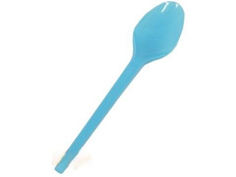 Colher Sobremesa Plástico 50 Unidades Azul Claro