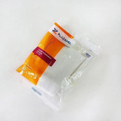 Colher Sobremesa Plástico 50 Unidades Branco
