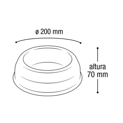 Comedouro Ração Bokão 20x7cm