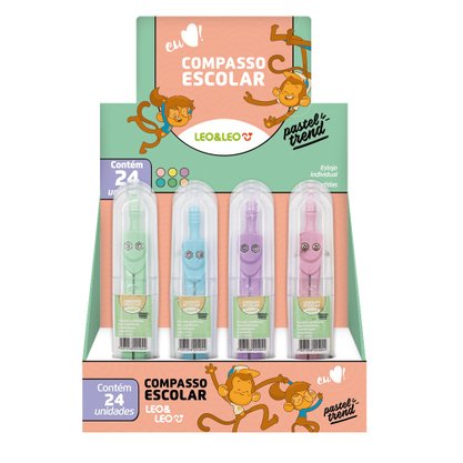 Compasso Escolar Tons Pastéis