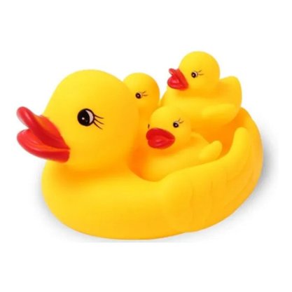 Conjunto 4 Peças Patinhos De Plástico Para Banho JR Toys