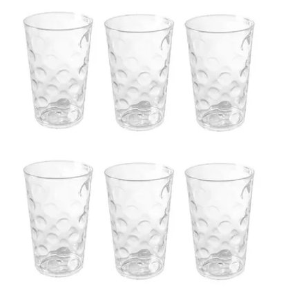 Conjunto Copo de Vidro Vegas 340ml 3 Peças Transparente