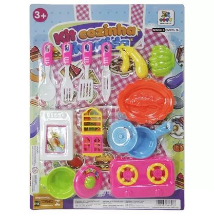 Conjunto Cozinha Divertida Plástico Jr Toys