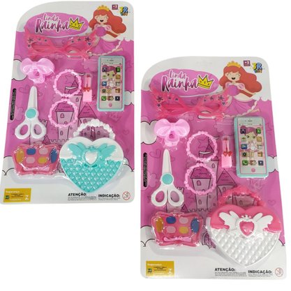 Conjunto De Beleza De Plástico Meninas  Cor Sortido Linda Rainha JR Toys