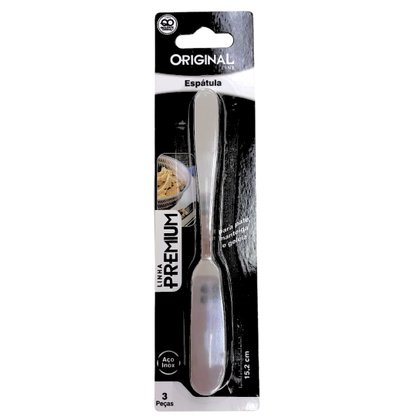 Conjunto Espátula Para Manteiga Premium Com 3 Peças 15,2cm Aço Inox