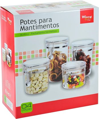 Conjunto Potes Herméticos 4 Peças