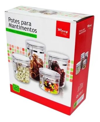 Conjunto Potes Herméticos 4 Peças