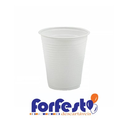 Pacote Copos Plásticos 180ml 100 Unidades Branco