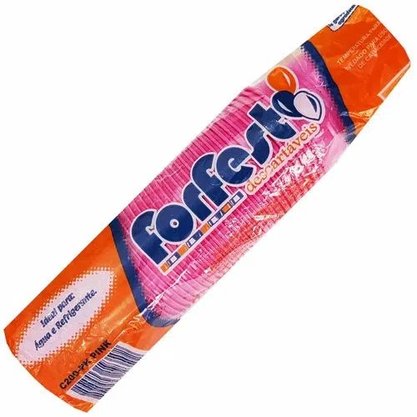 Copo Plástico 200ml 50 Unidades Rosa Pink