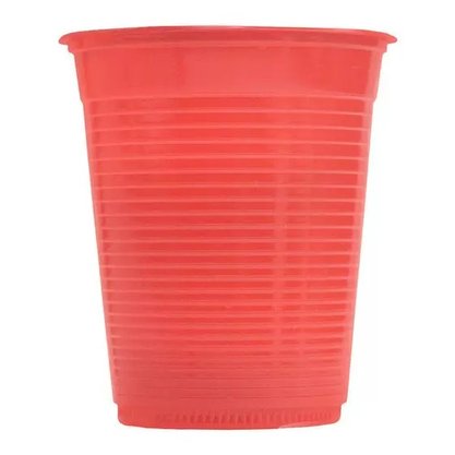 Copo Plástico 200ml 50 Unidades Vermelho