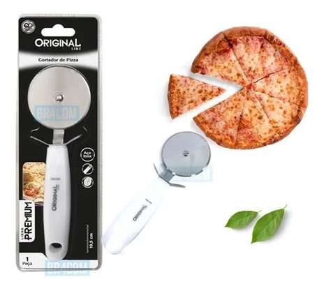 Cortador De Pizza Premium 19,5cm Branco Original Line