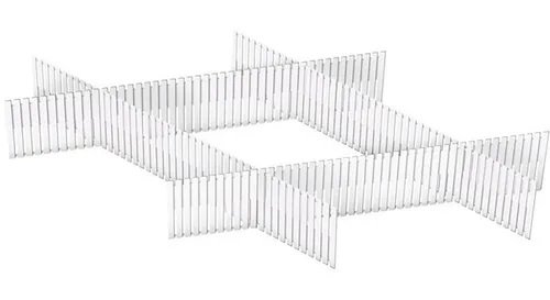 Divisórias De Plástico Para Gaveta 40,5x6,5cm 5 Unidades
