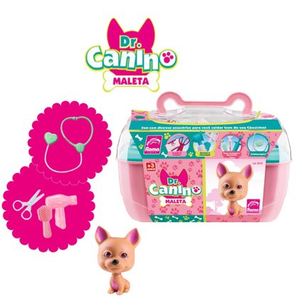 Doutor Canino Maleta Veterinário Rosa