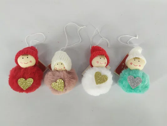 Enfeite Boneco De Natal Avulso Felpudo 9,5 CM