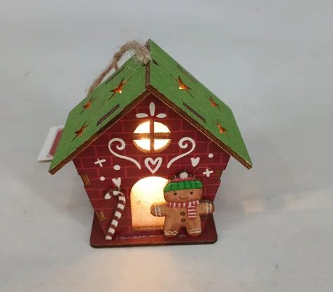 Enfeite Casa Com Led Luminosa Natalina 6 CM
