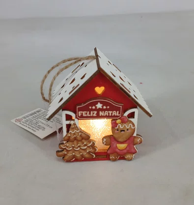 Enfeite Casa Com Led Luminosa Natalina 7,5 CM