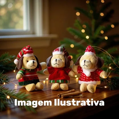 Enfeite De Natal Cachorrinho 12 CM