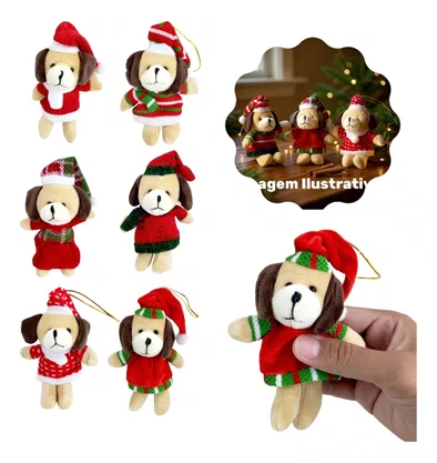 Enfeite De Natal Cachorrinho 12 CM